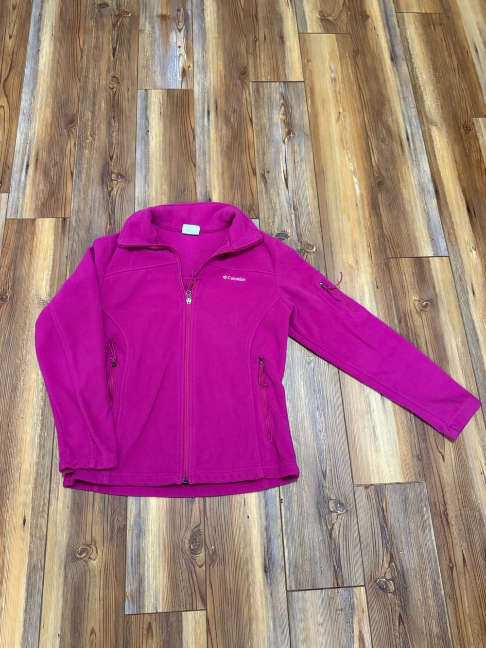 Columbia Bright Pink Full-Zip Fleece Jacket